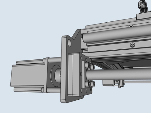 Step-file van CNC geïmporteerd in Shapr3D. Detail spindellager Y-as.